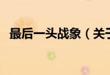 最后一头战象（关于最后一头战象的介绍）