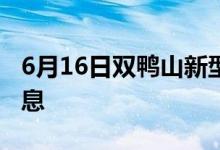 6月16日双鸭山新型冠状病毒肺炎疫情最新消息