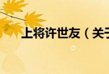 上将许世友（关于上将许世友的介绍）