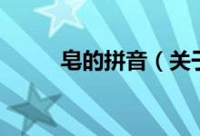 皂的拼音（关于皂的拼音的介绍）