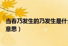 当春乃发生的乃发生是什么意思（当春乃发生的乃发生什么意思）