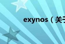 exynos（关于exynos的介绍）