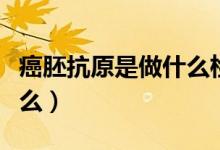 癌胚抗原是做什么检查（癌胚抗原检查的是什么）