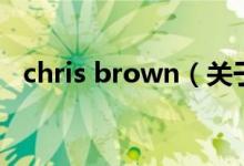 chris brown（关于chris brown的介绍）