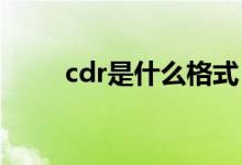 cdr是什么格式（这里有具体介绍）
