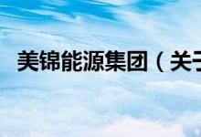 美锦能源集团（关于美锦能源集团的介绍）