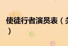 使徒行者演员表（关于使徒行者演员表的介绍）