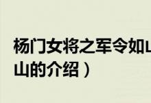 杨门女将之军令如山（关于杨门女将之军令如山的介绍）