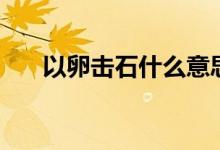 以卵击石什么意思（以卵击石指什么）