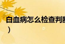 白血病怎么检查判断（白血病怎么检查出来的）