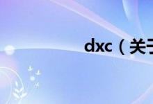 dxc（关于dxc的介绍）