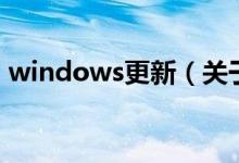 windows更新（关于windows更新的介绍）