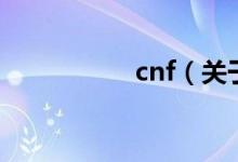 cnf（关于cnf的介绍）