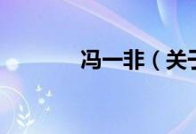 冯一非（关于冯一非的介绍）