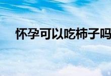 怀孕可以吃柿子吗（孕妇能不能吃柿子）