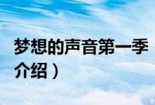梦想的声音第一季（关于梦想的声音第一季的介绍）