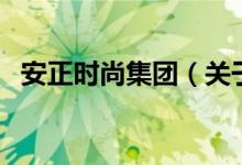 安正时尚集团（关于安正时尚集团的介绍）