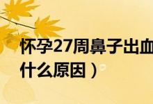 怀孕27周鼻子出血怎么回事（怀孕鼻子出血什么原因）