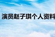 演员赵子琪个人资料（演员赵子琪个人简介）