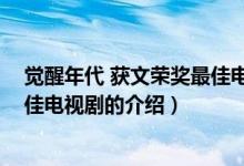 觉醒年代 获文荣奖最佳电视剧（关于觉醒年代 获文荣奖最佳电视剧的介绍）