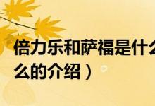 倍力乐和萨福是什么（关于倍力乐和萨福是什么的介绍）