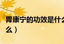 胃康宁的功效是什么（胃康宁功效与作用是什么）