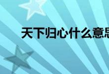 天下归心什么意思（天下归心啥意思）