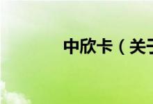 中欣卡（关于中欣卡的介绍）