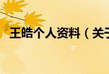 王皓个人资料（关于王皓个人资料的介绍）