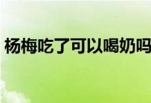 杨梅吃了可以喝奶吗（杨梅吃了可以减肥吗）