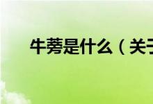 牛蒡是什么（关于牛蒡是什么的介绍）