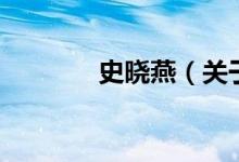 史晓燕（关于史晓燕的介绍）
