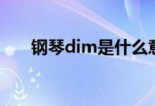 钢琴dim是什么意思（钢琴dim解释）