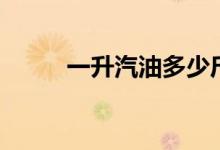 一升汽油多少斤（是怎么换算的）