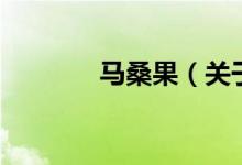 马桑果（关于马桑果的介绍）