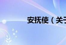 安抚使（关于安抚使的介绍）