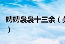 娉娉袅袅十三余（关于娉娉袅袅十三余的介绍）