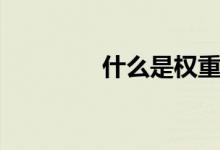 什么是权重（权重的意思）