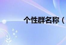 个性群名称（个性群名称集锦）