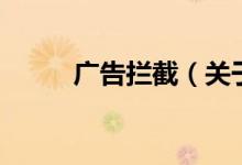 广告拦截（关于广告拦截的介绍）