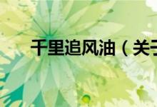 千里追风油（关于千里追风油的介绍）