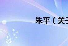 朱平（关于朱平的介绍）