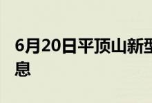6月20日平顶山新型冠状病毒肺炎疫情最新消息