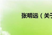 张明远（关于张明远的介绍）