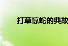 打草惊蛇的典故（打草惊蛇的典故）
