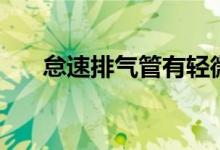 怠速排气管有轻微放炮声（要怎么办）