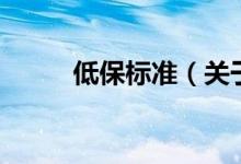低保标准（关于低保标准的介绍）