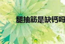 腿抽筋是缺钙吗（腿抽筋是缺钙吗）