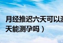 月经推迟六天可以测出来怀孕吗（月经推迟六天能测孕吗）