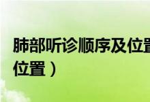 肺部听诊顺序及位置在哪里（肺部听诊顺序及位置）